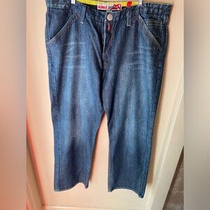 Anoname mens VTG jeans,  distressed style, unique stitching on back pocket sz44